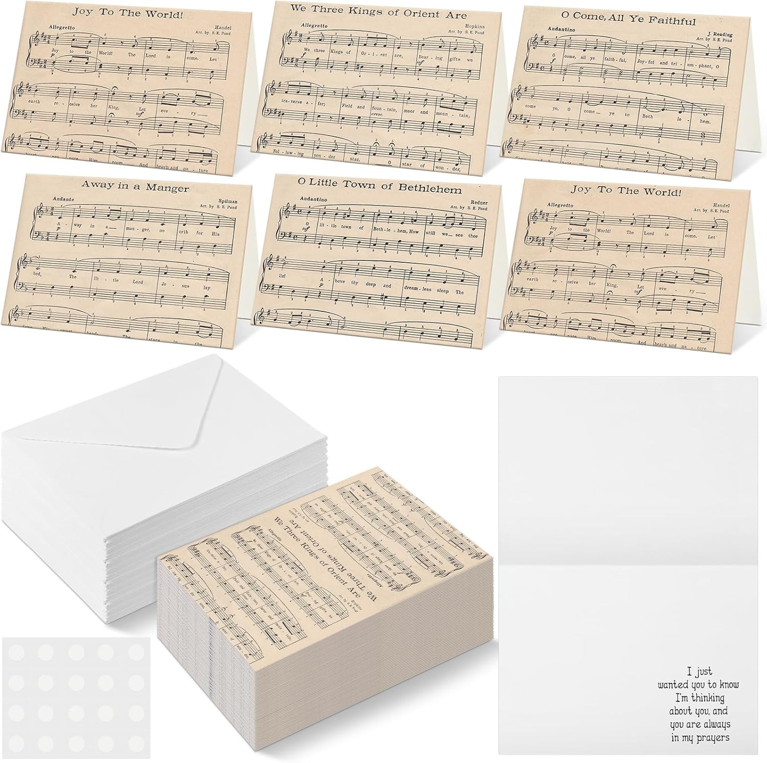 30 Pcs First Communion Cards Religious Thinking of You Cards Bulk with Envelopes