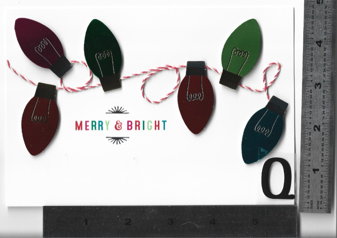 ( 1 ) – 1 embellished Christmas Card with Matching Envelope