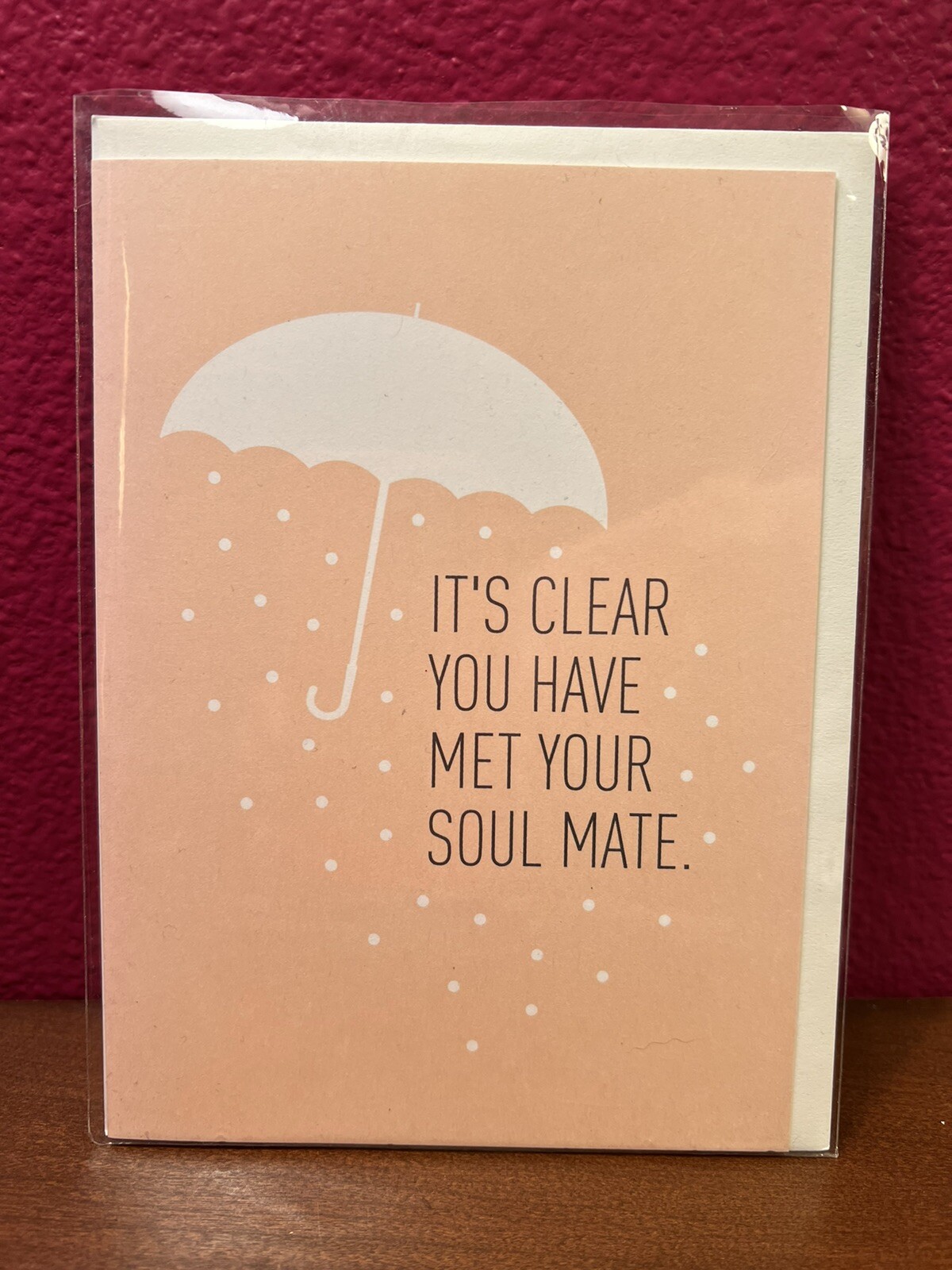 Wedding Shower Greeting Card ‘It’s Clear You’ve Met Your Soulmate’ NEW Free Ship