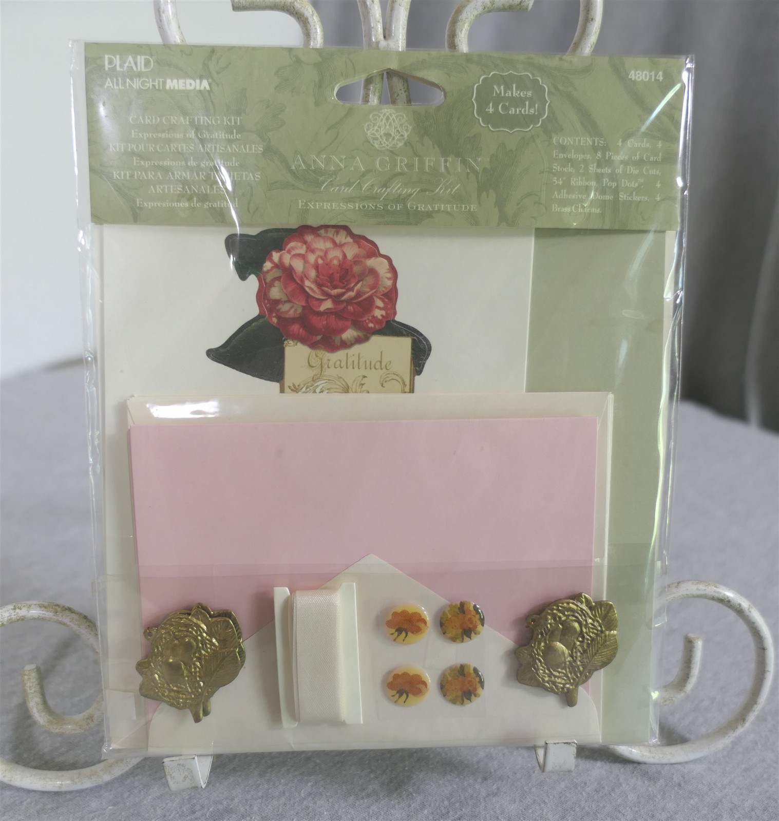 NEW Vintage Anna Griffin Pack of 3D “Expressions of Gratitude” Card Crafting Kit