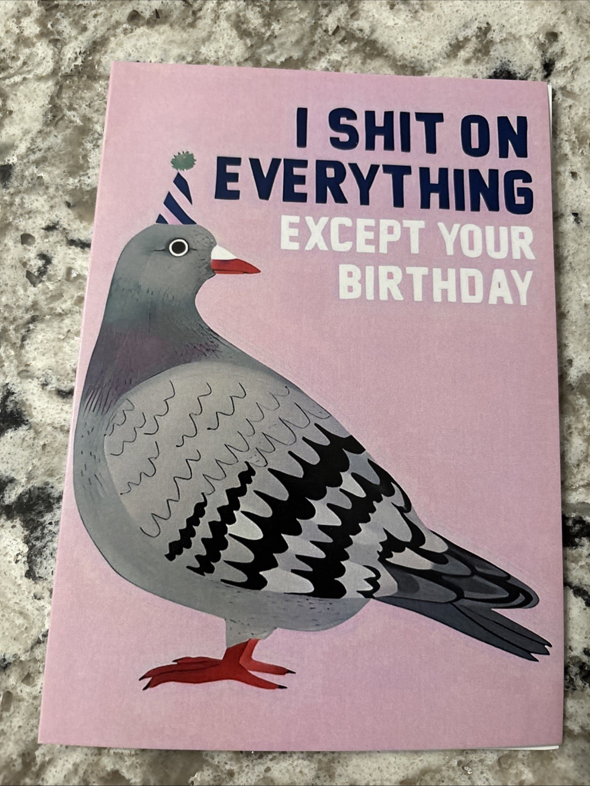 Funny Birthday – I Sh*t On Everything Humor 4.6”x6.6” Blank Inside Greeting Card