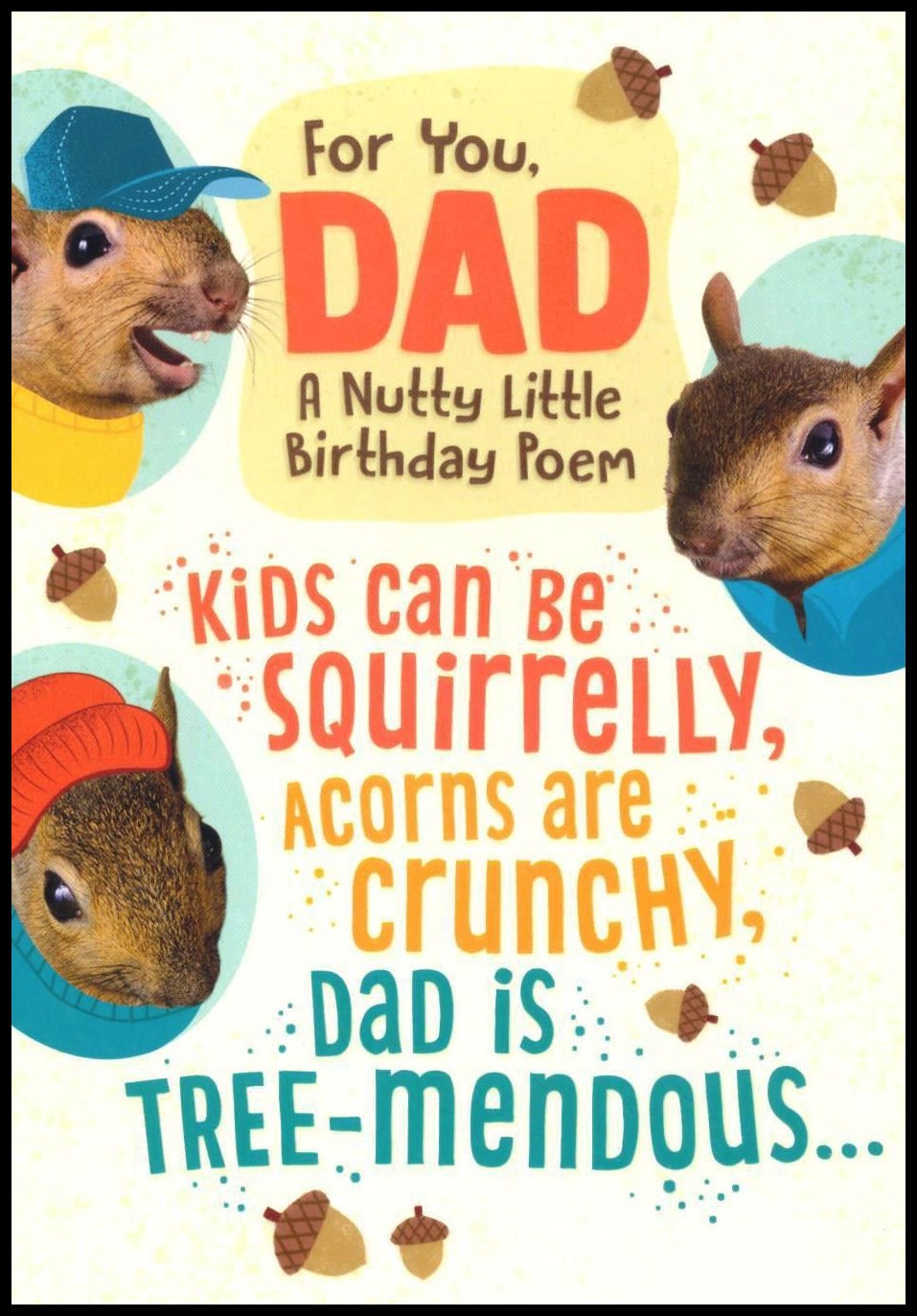 Birthday Greeting Card – For Dad (Father) – Squirrel – HM0005