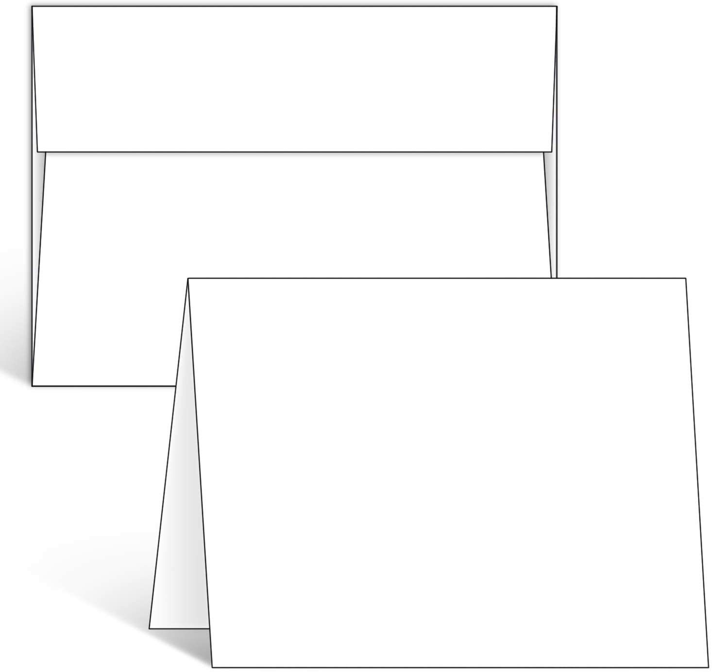 Blank White Cards and Envelopes 100 Pack Ohuhu 5×7″ Cardstock &Envelopes for DIY