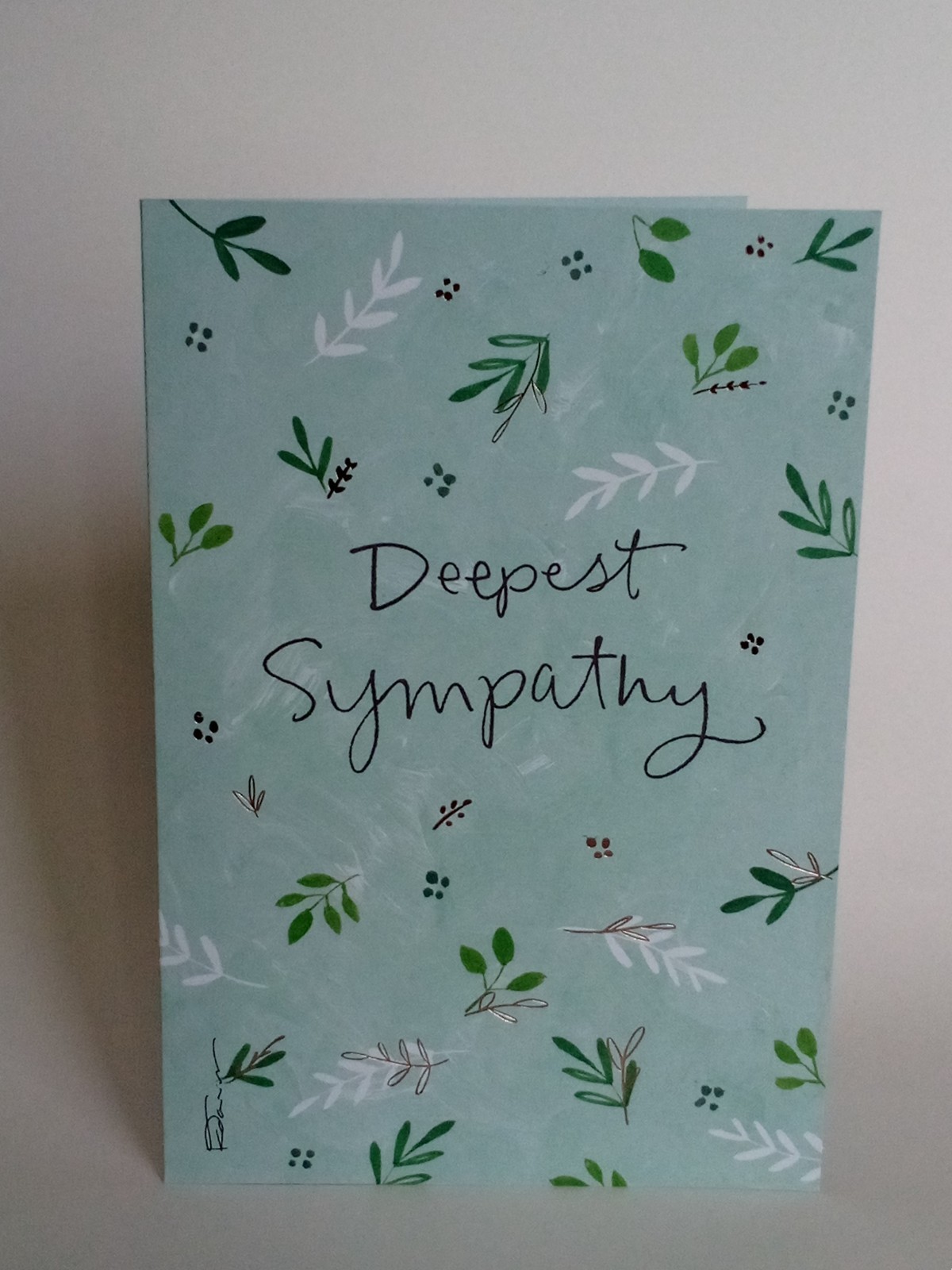 Sympathy Greeting Card, Deed Sympathy, 6×4, w/envelope,