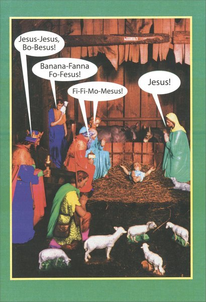 Nobleworks Name Game Box of 12 Funny Humorous Christmas Cards