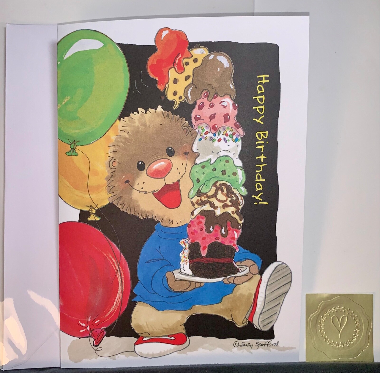 Happy Birthday Card! Suzy’s Zoo Sweet Cake and a lots of Ice Cream!