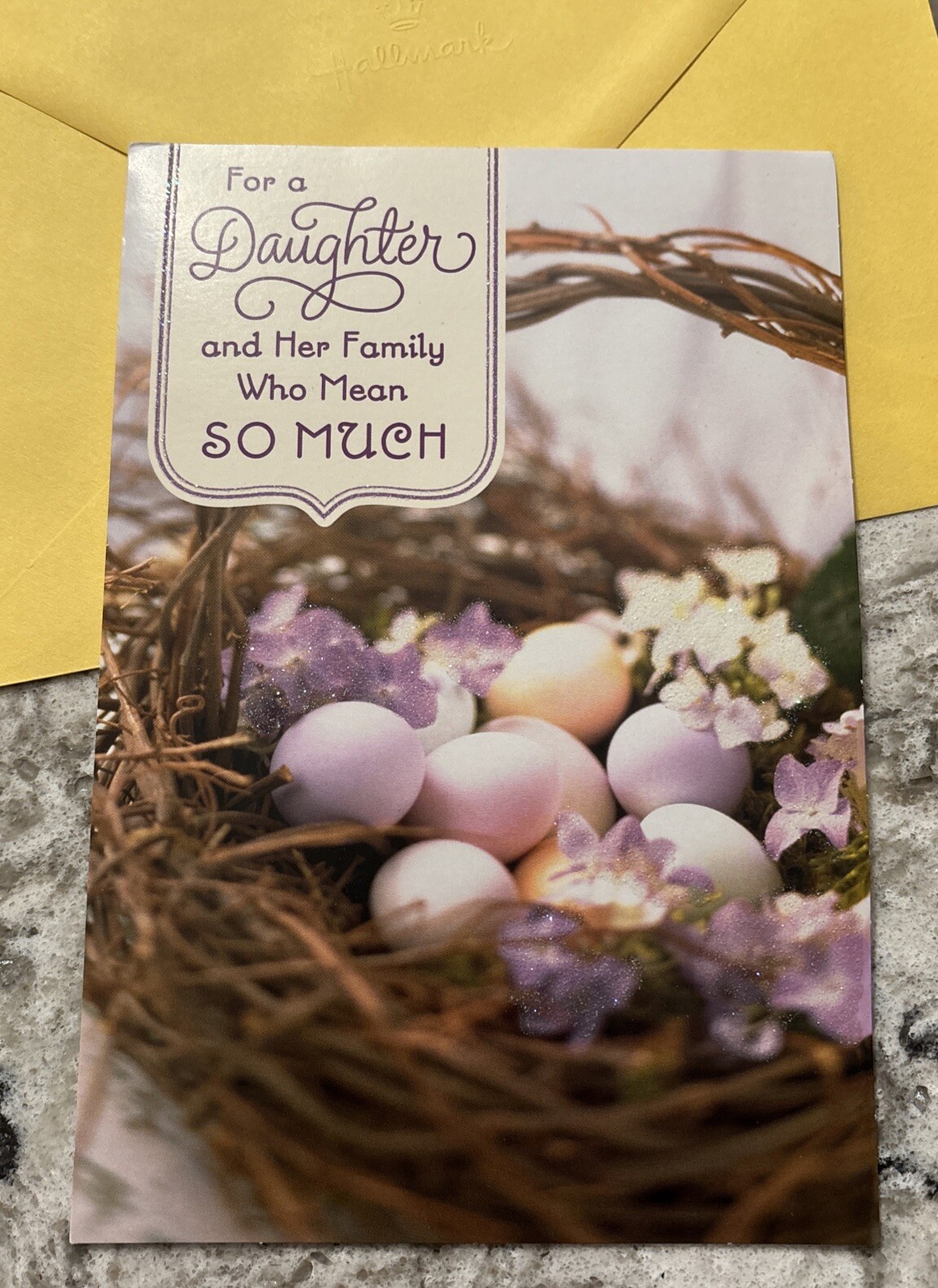 Easter For A Daughter And Her Family Love ❤️ 5.5”x8” Hallmark Greeting Card
