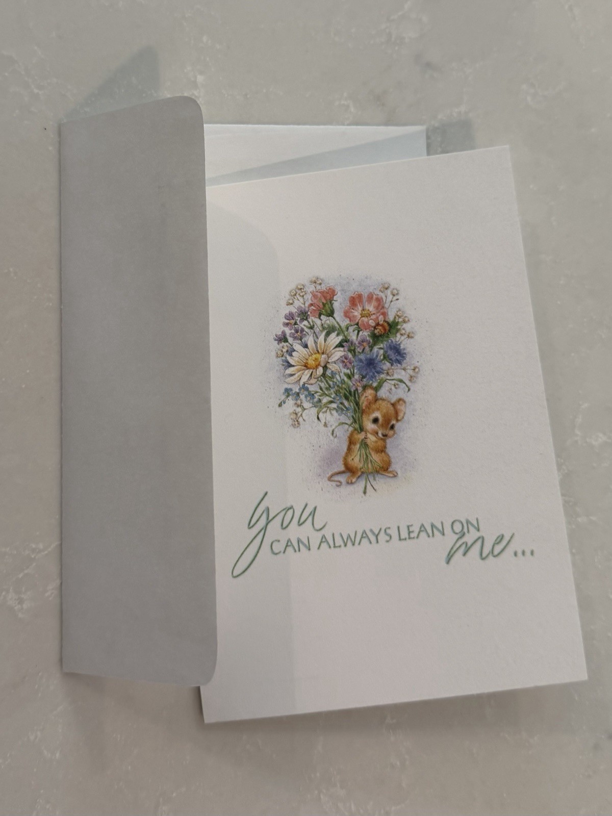 Set Of 5 Current You Can Always Lean On Me Notecards With Envelopes