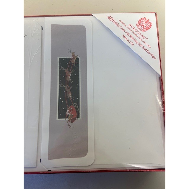 Burgoyne Christmas Photo Greeting Cards 40 Count Santa Reindeer Self Seal 892892