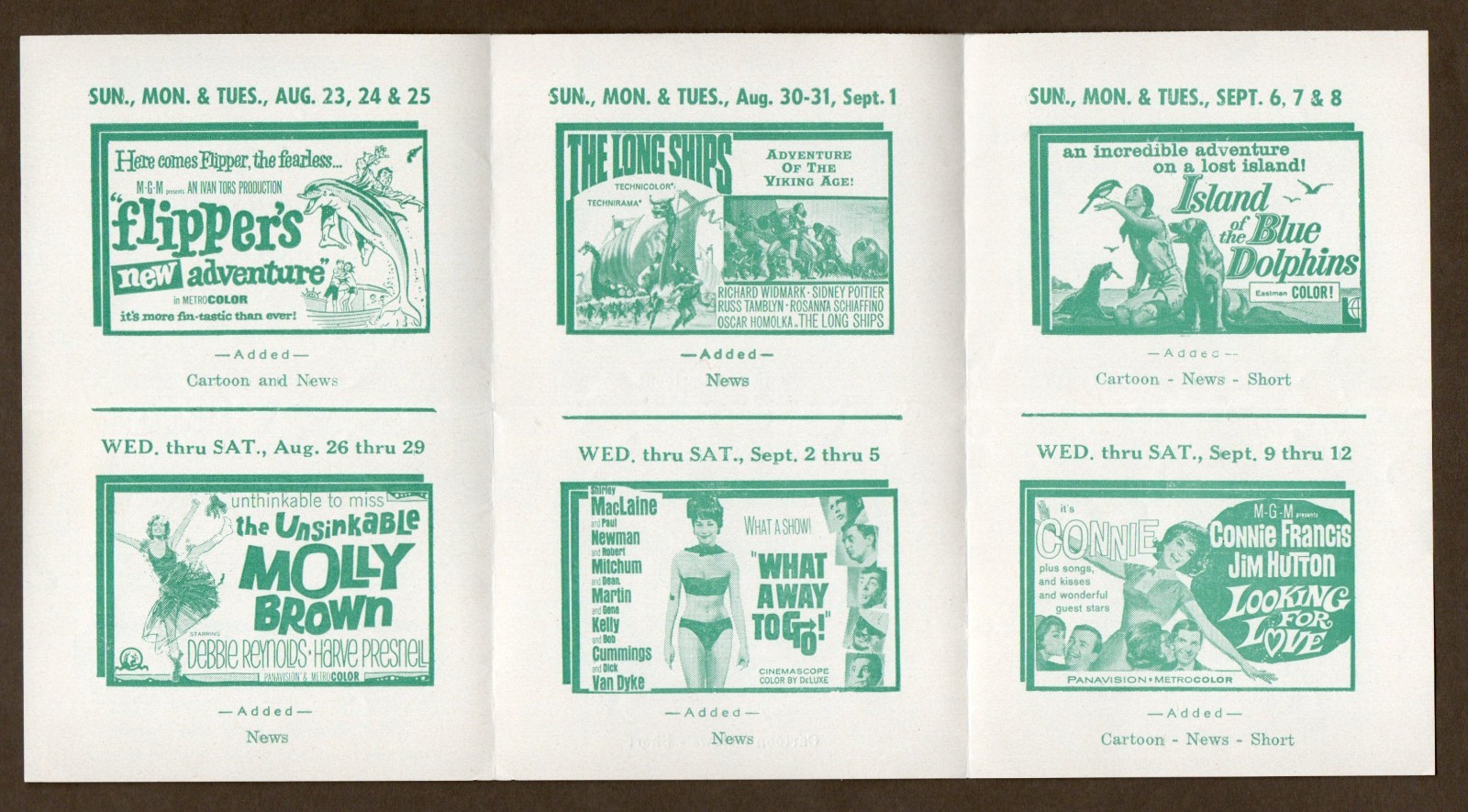 Regent Theater Handbill Flyer Advertisement Vtg 1964, Island of the Blue Dolphin