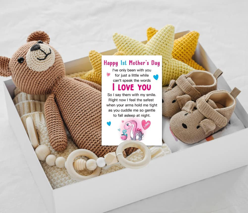 First Mother’s Day Card for New Moms – Thoughtful Gift from Baby with Envelope