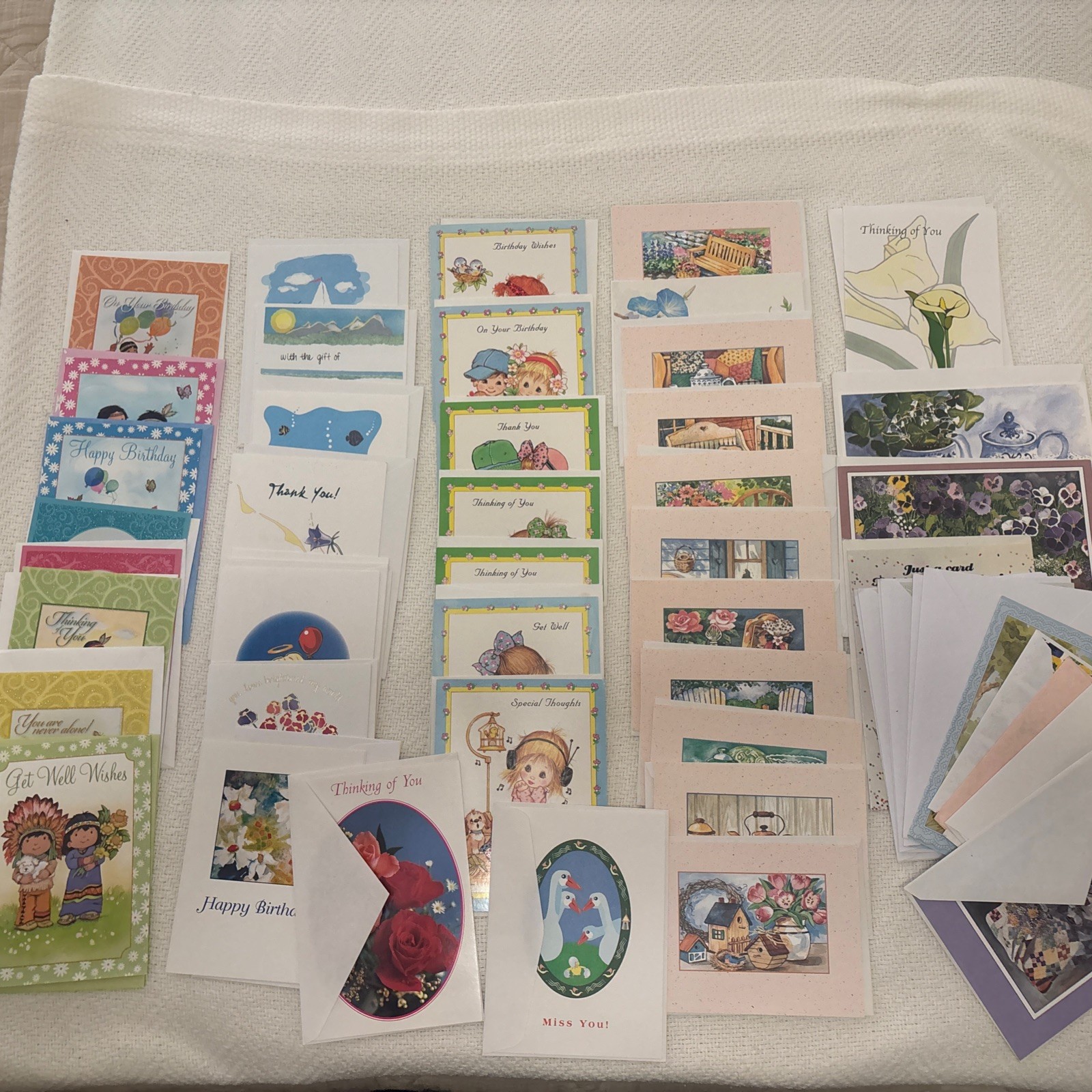 Unbranded -Some Blank Inside – Greeting Cards Lot of 50 Vintage