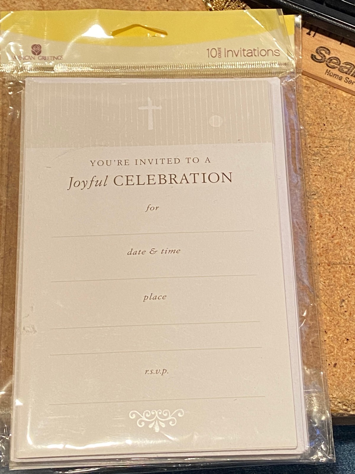 1 Pack of 10 American Greetings Catholic Invitations *NEW* ccc1