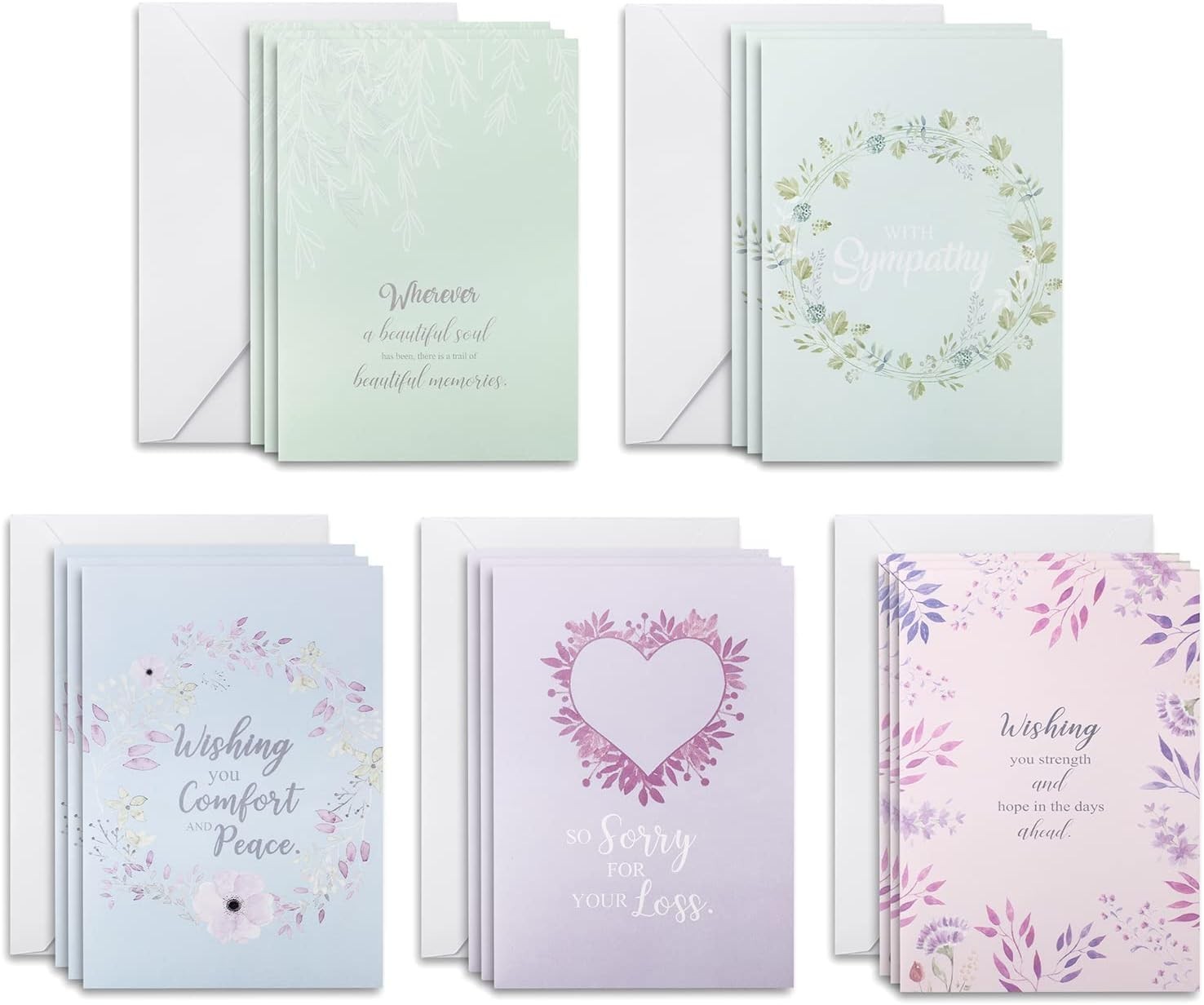 Sympathy Cards 15 Pcs 7 X 10 Sympathy Cards Assortment Box with Envelopes