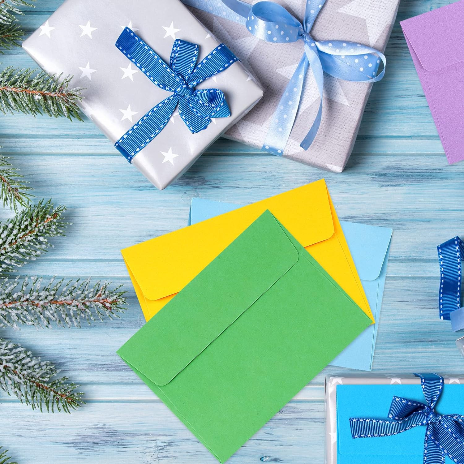 65 Pack Colored Envelopes, 4 x 6 Envelopes, Card Envelopes A4 Envelopes Envelope