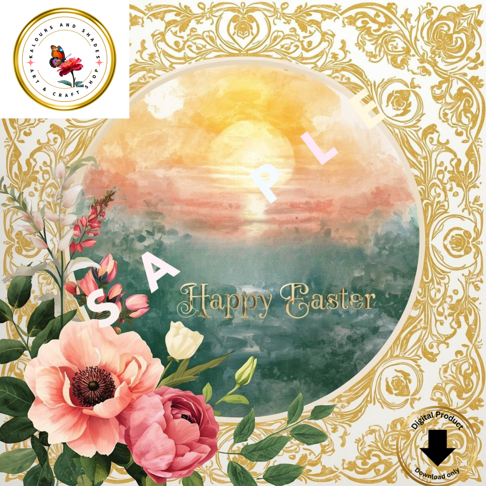 Digital Easter Greeting Card Printable Shareable