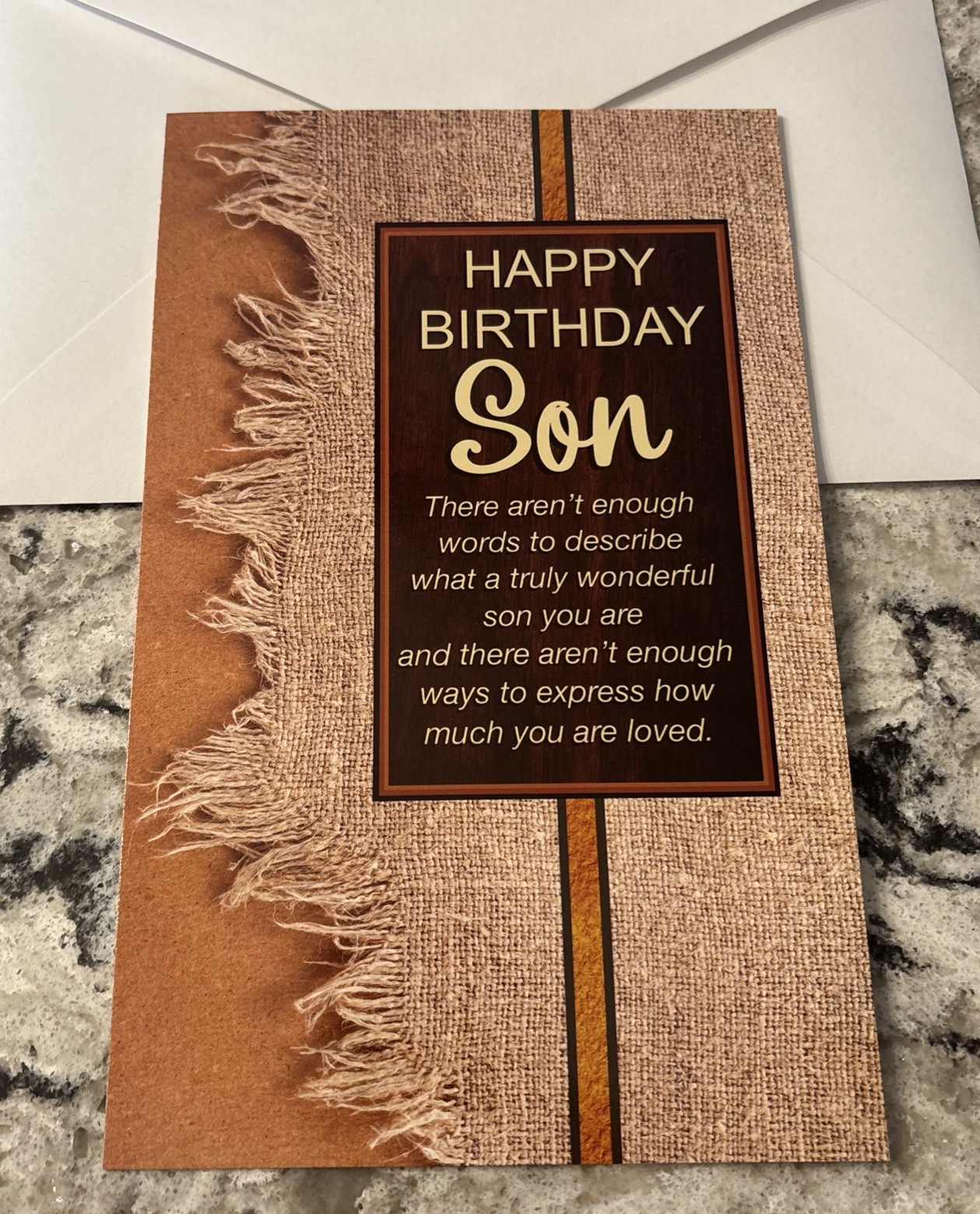 Birthday SON You Are Loved And Cherished 5’x7.75″ Stockwell Greeting Card