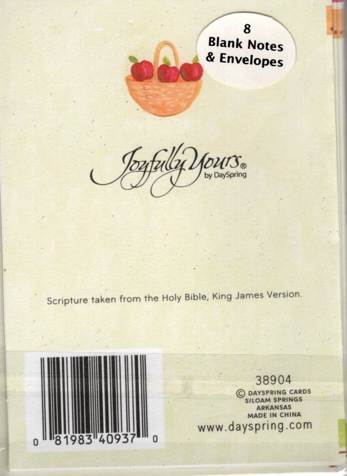 Apple Tree Apples Spirit of Love Joyfully Yours Blank Note Cards – Set of 8
