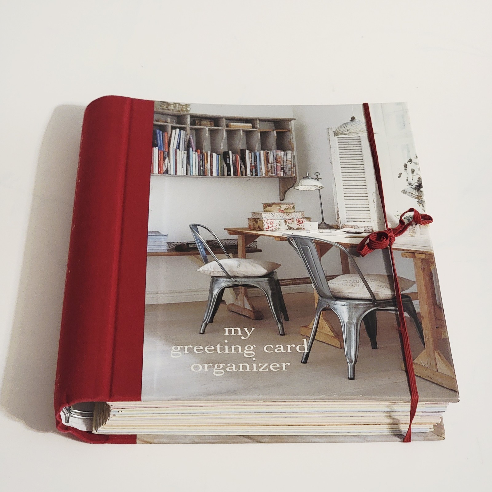 Floral Greeting Card Organizer Book 24 Pockets Month Divider 21 x 25 cm
