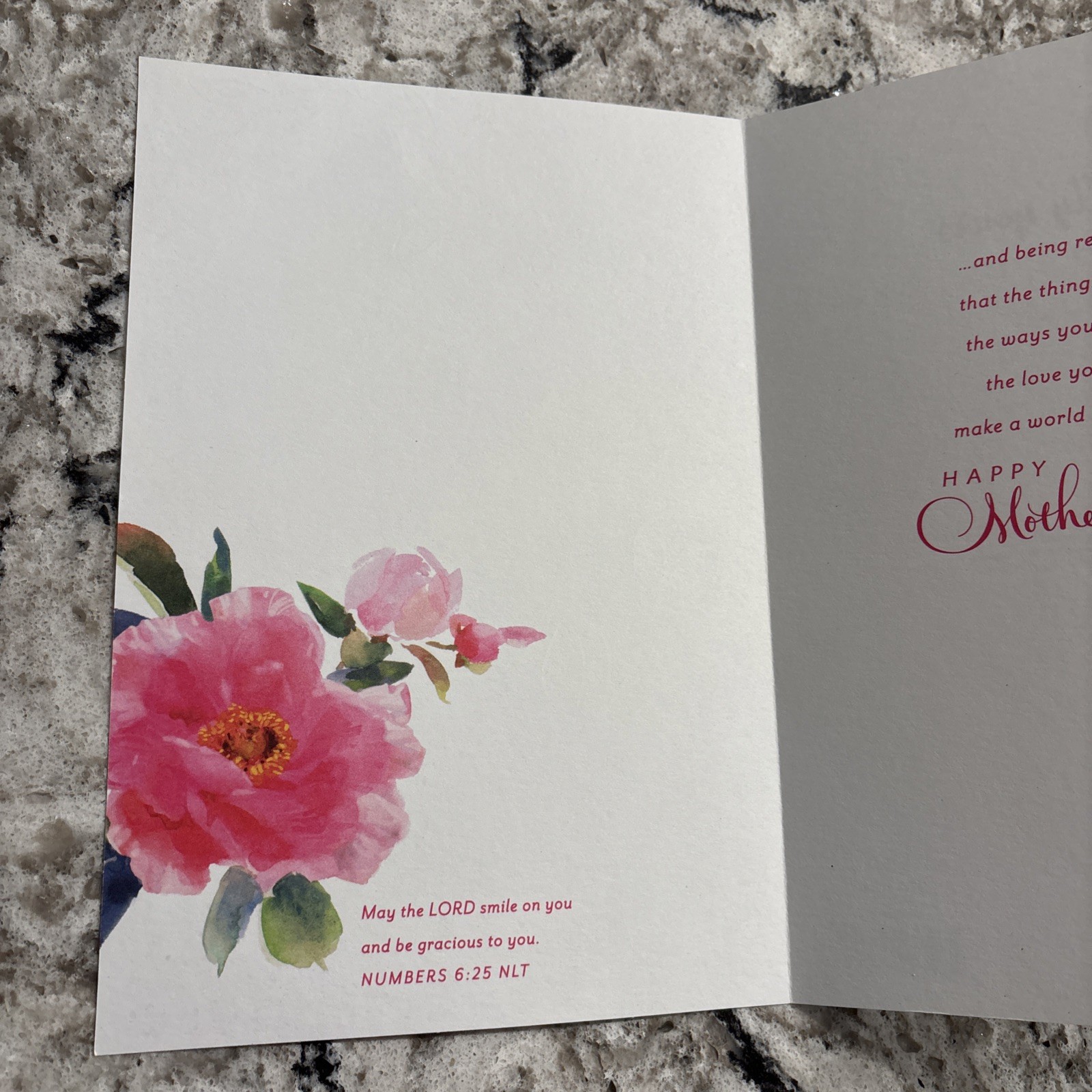 Mother’s Day – God Bless You Appreciated Loved 5.5”x 8” Religious Greeting Card