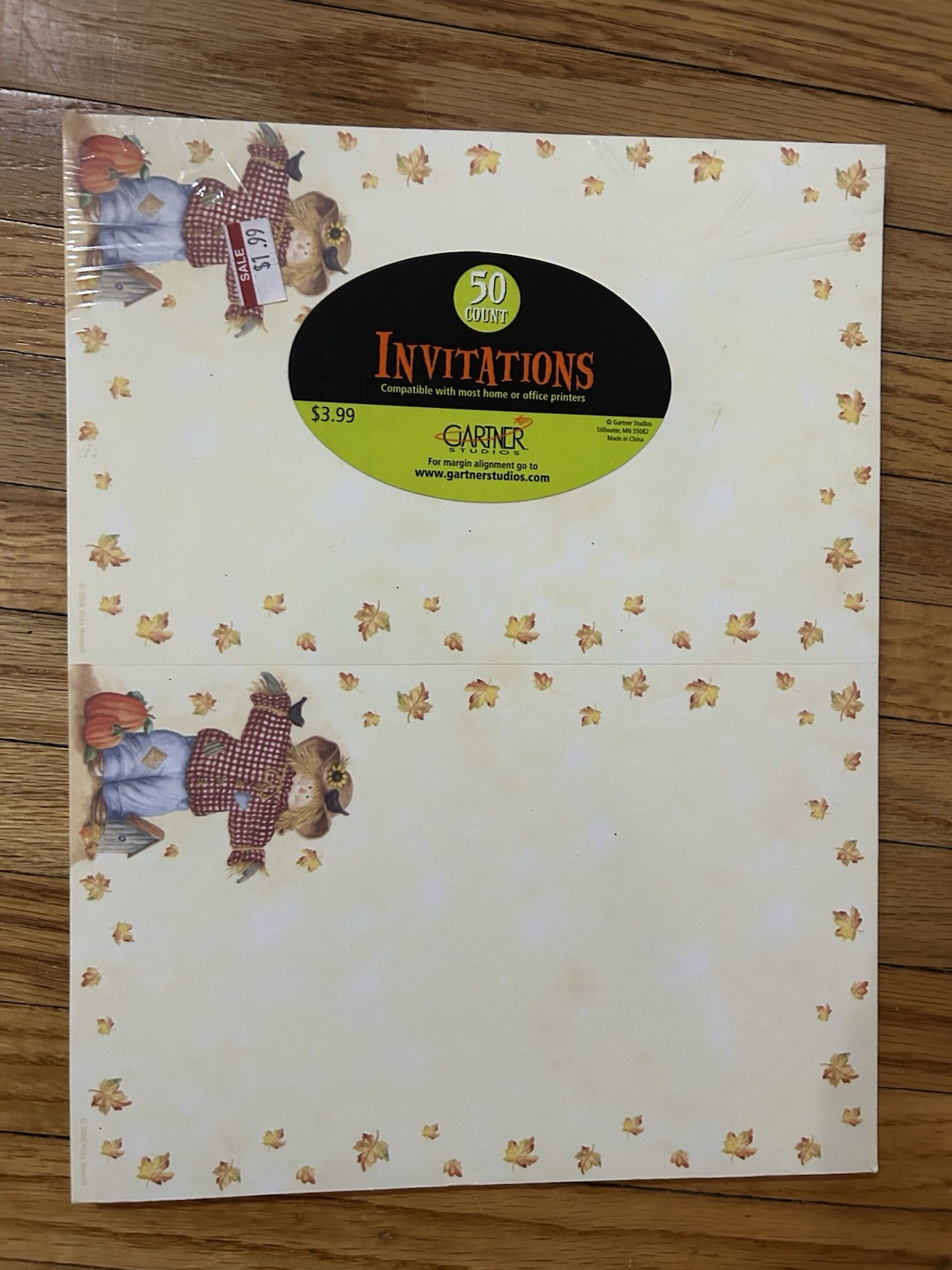 GARTNER STUDIOS NEW SET OF 50 CARDSTOCK PUMPKINS FALL INVITATIONS