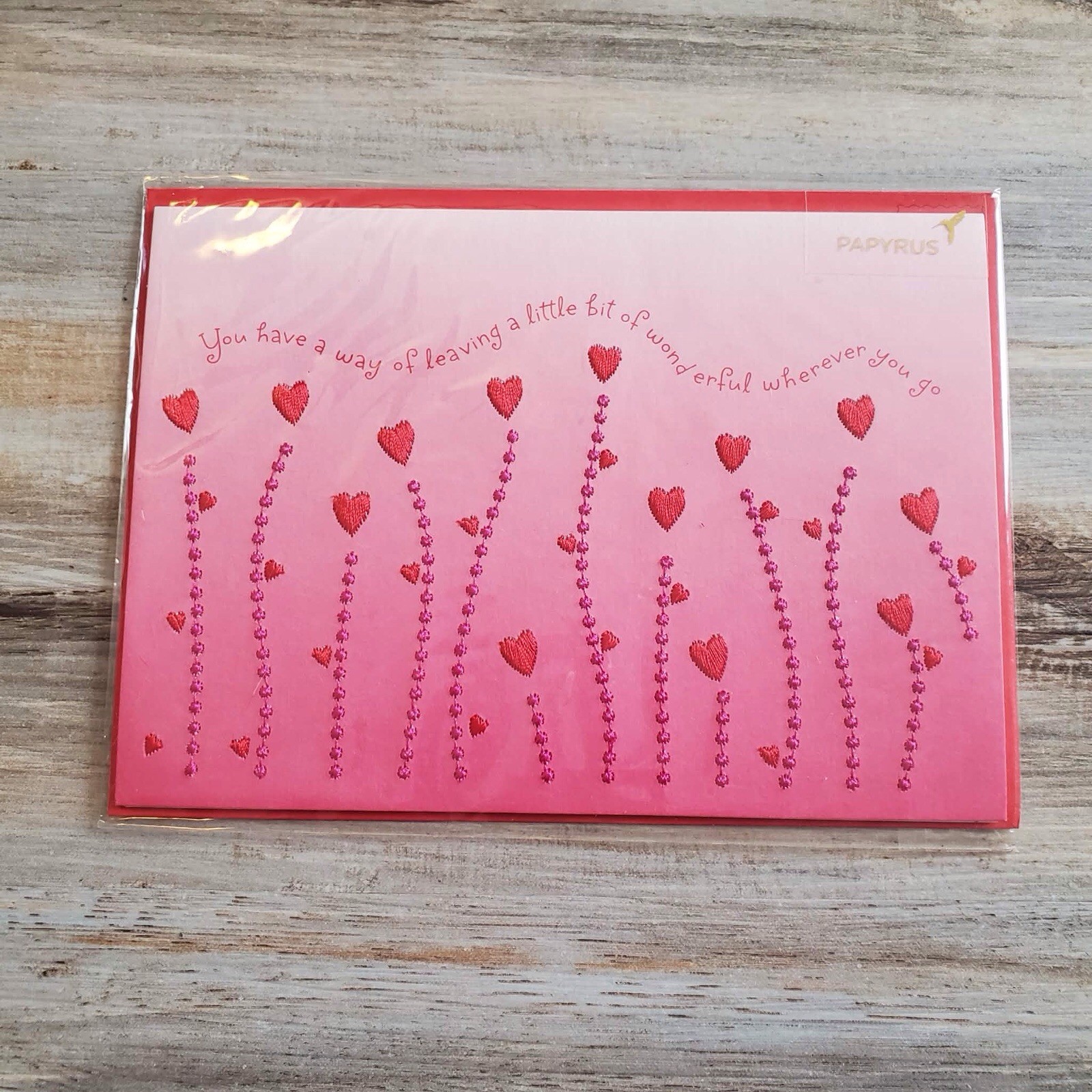 Papyrus Romantic Gorgeous Craft Style Embellished Cute Hearts Valentine’s Day