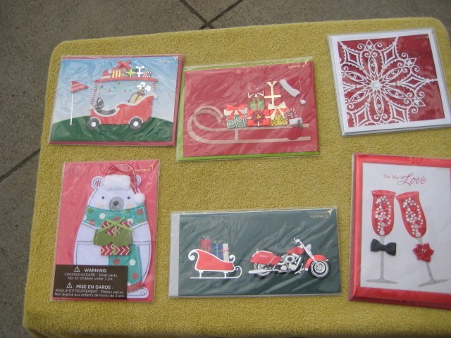 Lot of 6 PAPYRUS Christmas Holiday Cards new sealed # O
