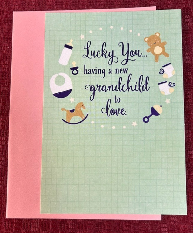 Happy Mother’s Day Greeting Card & Envelope ~ Grandma from new grandchild