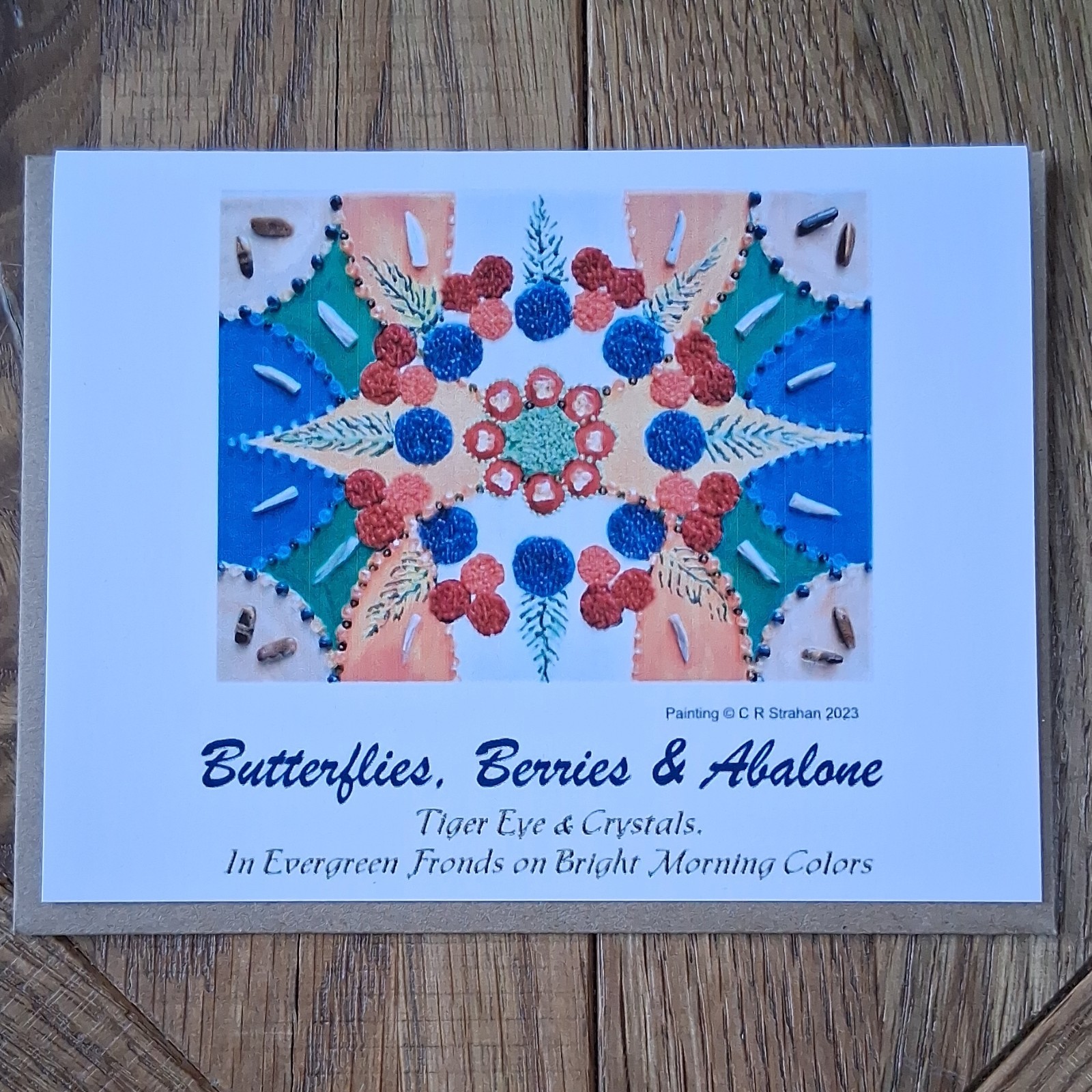 Art of C R Strahan “Bling Art” Series Note Cards, Boxed Set Of 8, Blank Inside