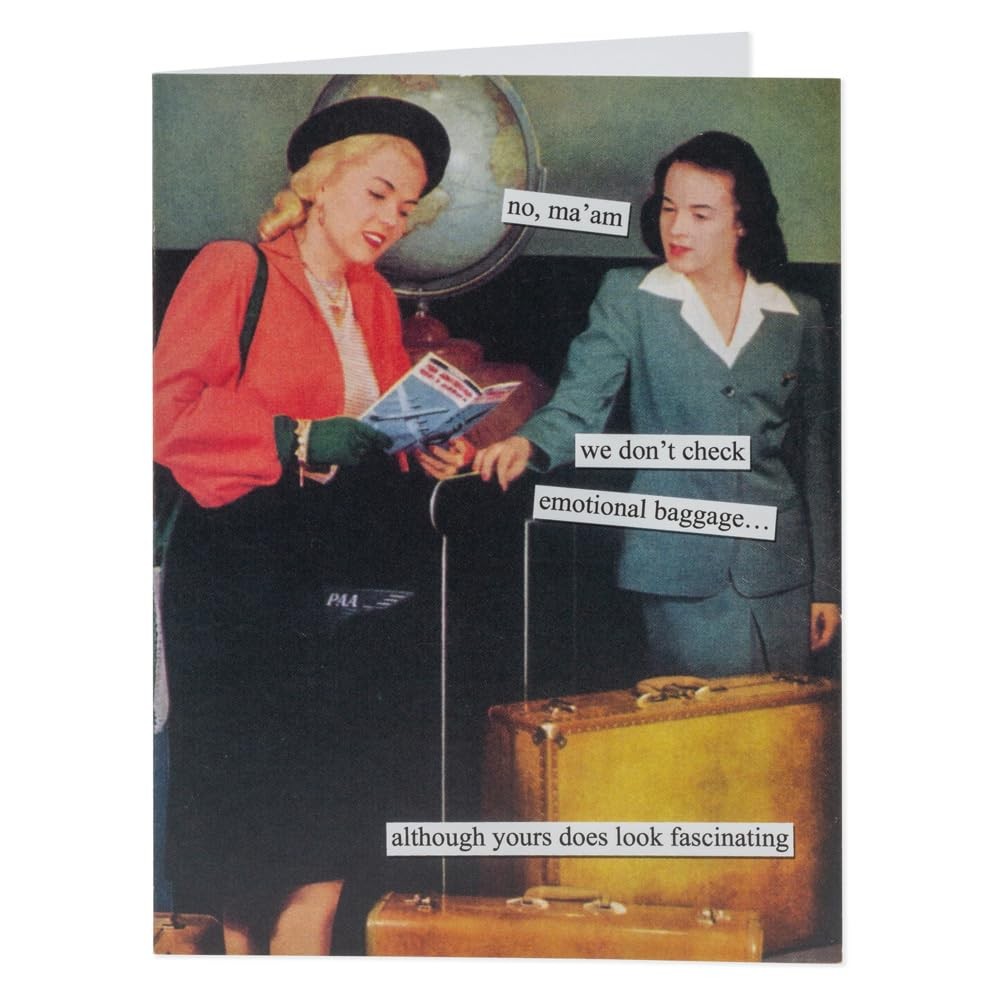 Funny Vintage Birthday Cards for Her – Retro Greeting Card, 4.25″ x 5.5″
