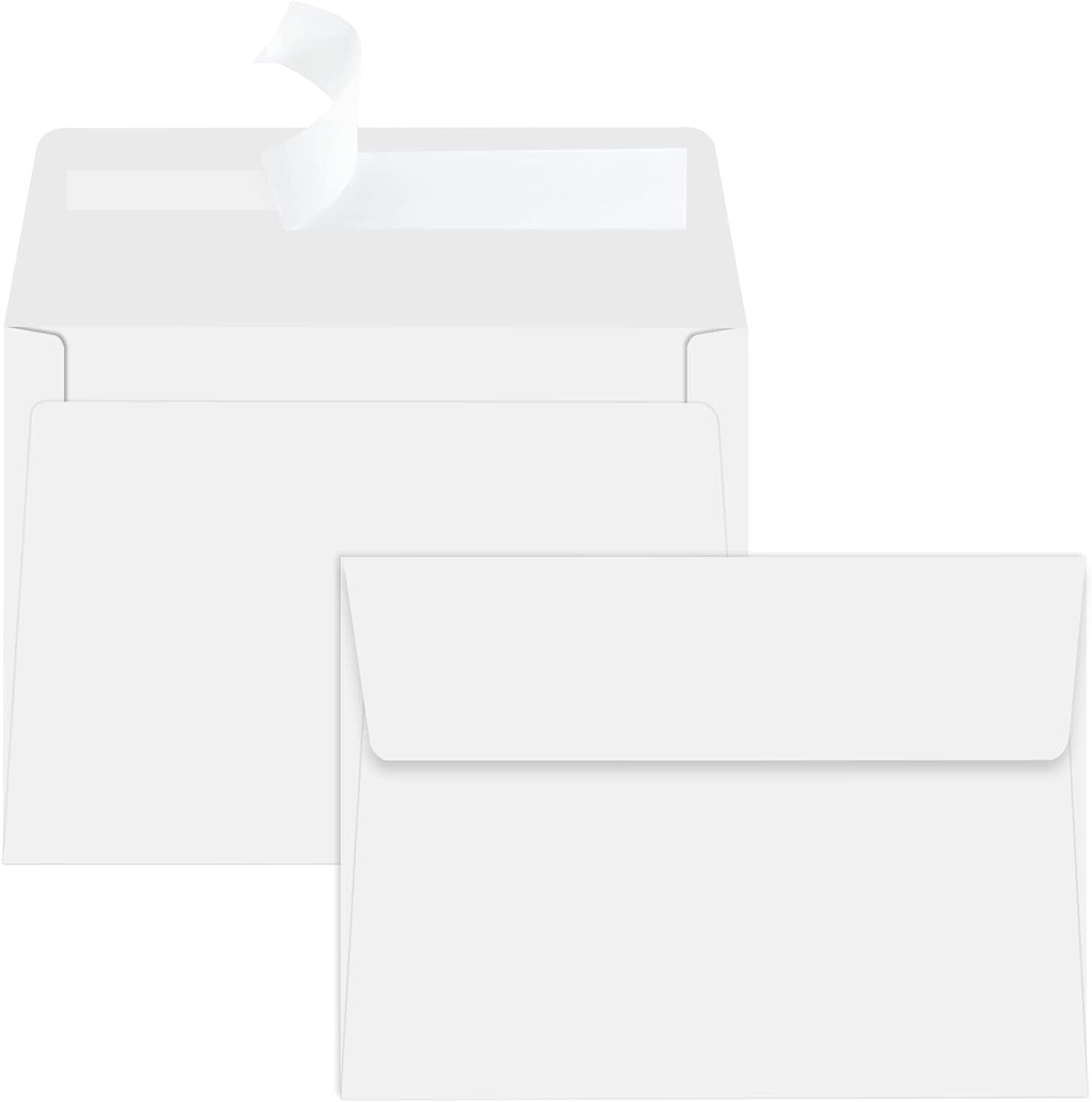 50 Pack White A7 Envelopes 5.25X7.25 Inch For Cards And Photos Sturdy Design