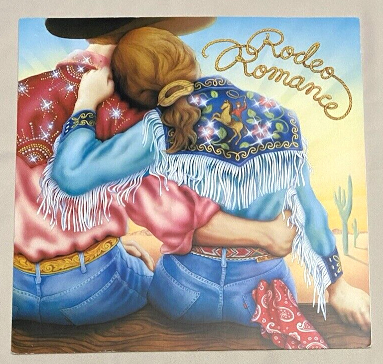 Vintage Hallmark Lovin’ Labels Rodeo Romance Cowboy Record Card 12″ 1980s Unused