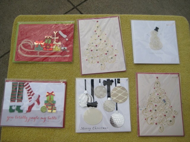 Lot of 6 PAPYRUS Christmas Holiday Cards new sealed # P